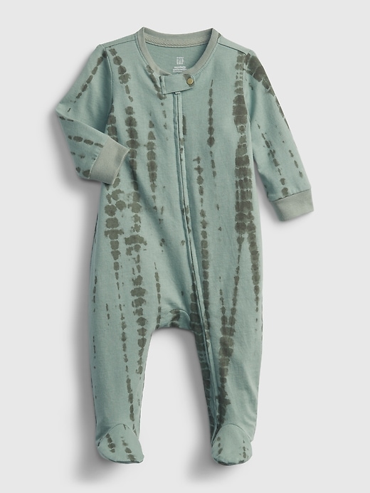 Image number 1 showing, Baby 100% Organic Cotton Tie-Dye One-Piece