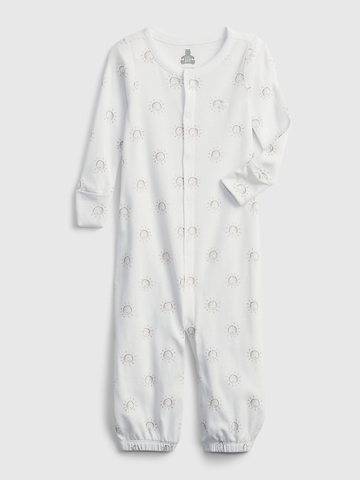 Image number 4 showing, Baby 100% Organic Cotton First Favorite Convertible Sleep Gown