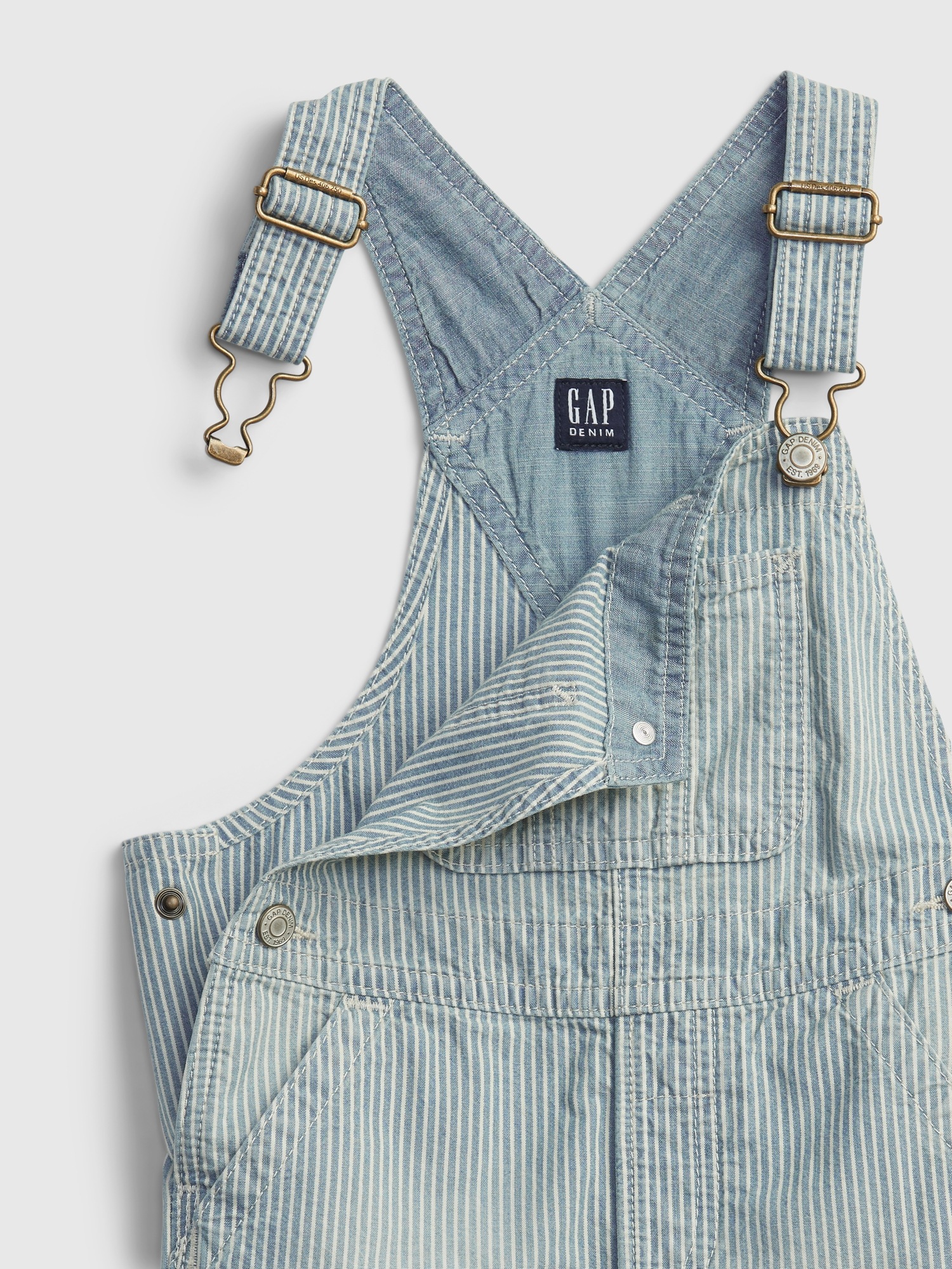 Toddler Denim Shortalls with Washwell