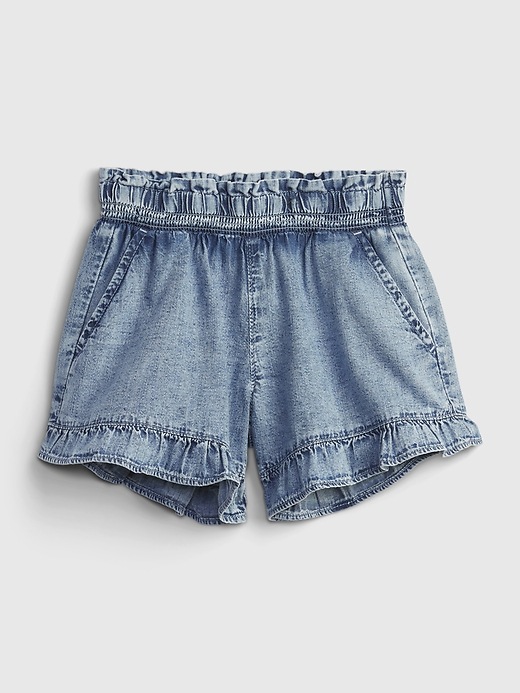 2 of 8 showing, with the color marble wash of product Kids Denim Pull-On Shorts