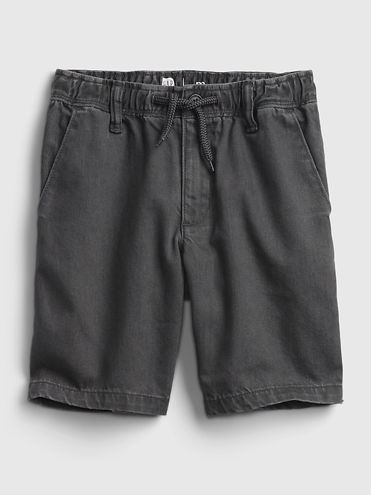 2 of 8 showing, with the color grey wash of product Kids Pull-On Denim Shorts with Washwell™