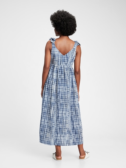 2 of 8 showing, with the color blue tie dye of product Tie-Strap Maxi Dress