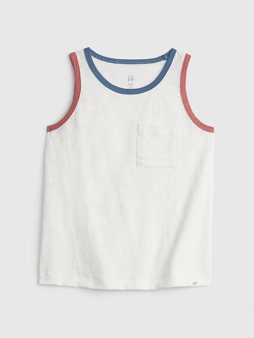 1 of 8 showing, with the color new off white of product Toddler Knit Tank Top