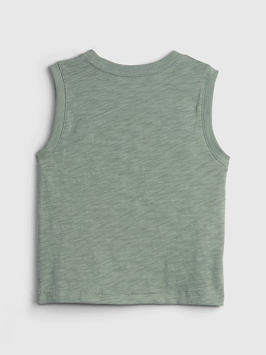 2 of 8 showing, with the color gasoline green of product Toddler Graphic Tank Top