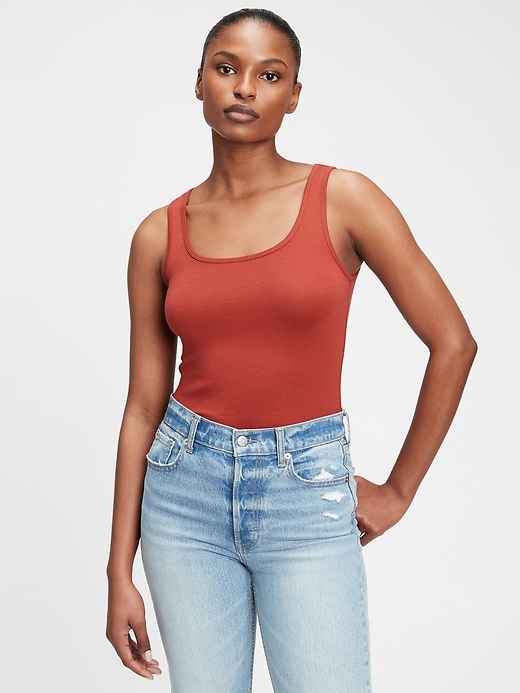 1 of 8 showing, with the color chimney red of product Modern Tank Top