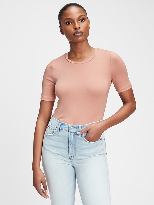 1 of 8 showing, with the color willow pink of product Modern Crewneck T-Shirt