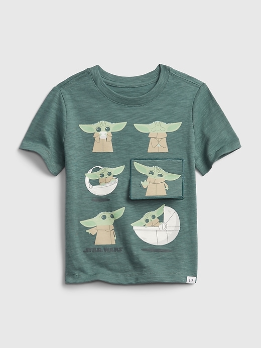 1 of 8 showing, with the color district green of product babyGap &#124 Star Wars™ Flippy Graphic T-Shirt