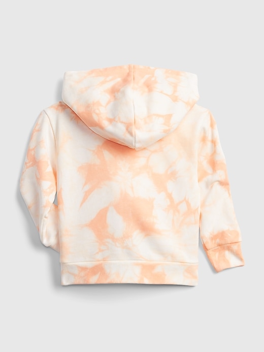 2 of 8 showing, with the color peach tie dye of product Toddler Tie-Dye Gap Logo Hoodie