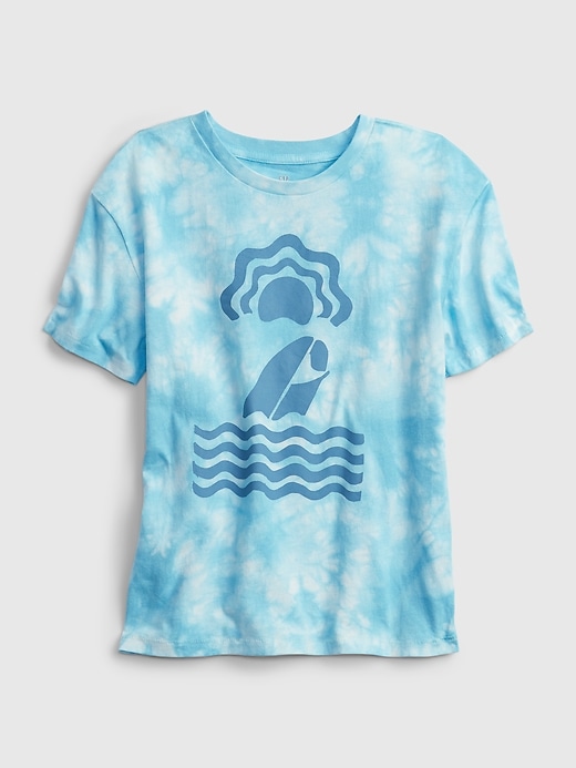 1 of 8 showing, with the color blue tie dye of product Kids Graphic T-Shirt
