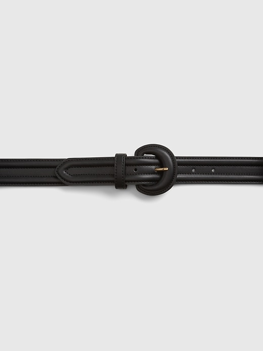 Image number 2 showing, Puffed Leather Belt