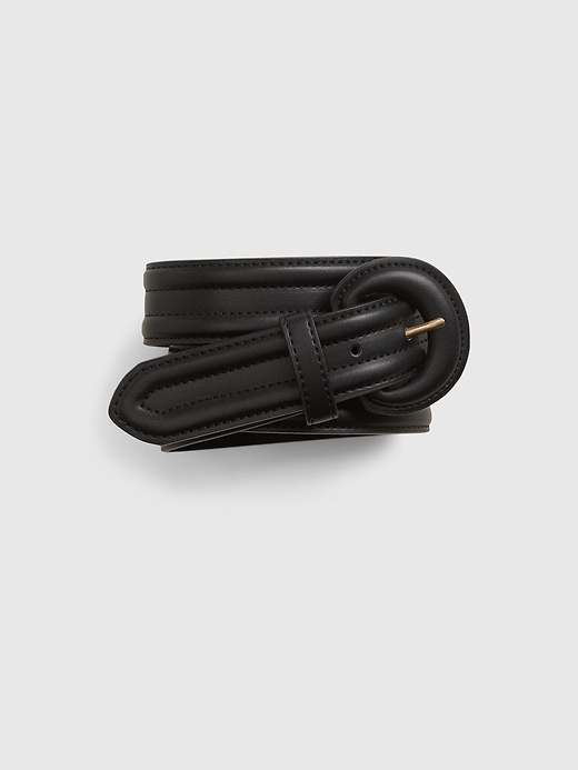 Puffed Leather Belt