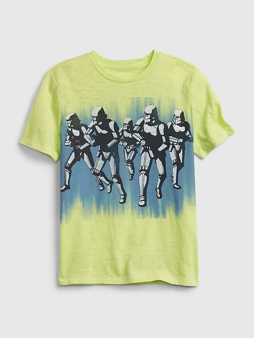 1 of 8 showing, with the color superlime green of product GapKids &#124 Star Wars™ Graphic T-Shirt