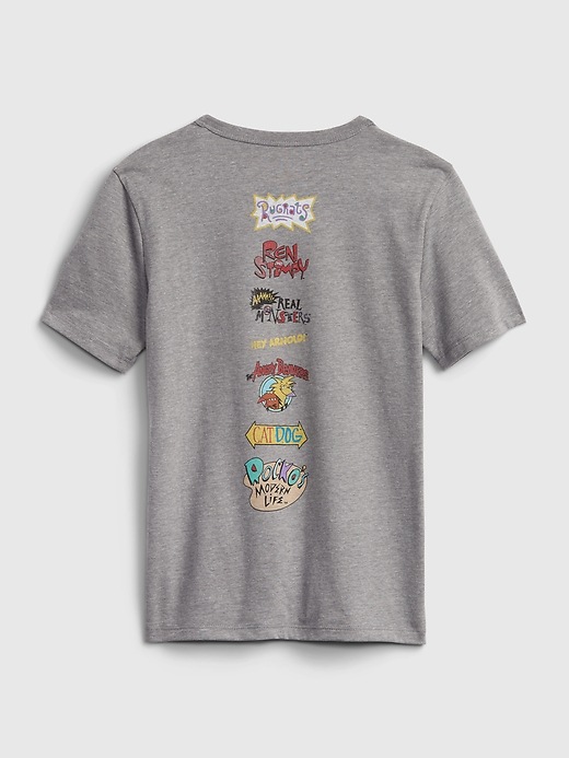2 of 8 showing, with the color light heather gray of product GapKids &#124 Nickelodeon Graphic Recycled T-Shirt