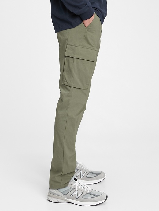 1 of 8 showing, with the color succulent green of product GapFlex Easy Cargo Pants with E-Waist