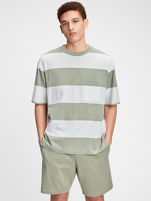 1 of 8 showing, with the color summer sage of product Oversized Pocket T-Shirt