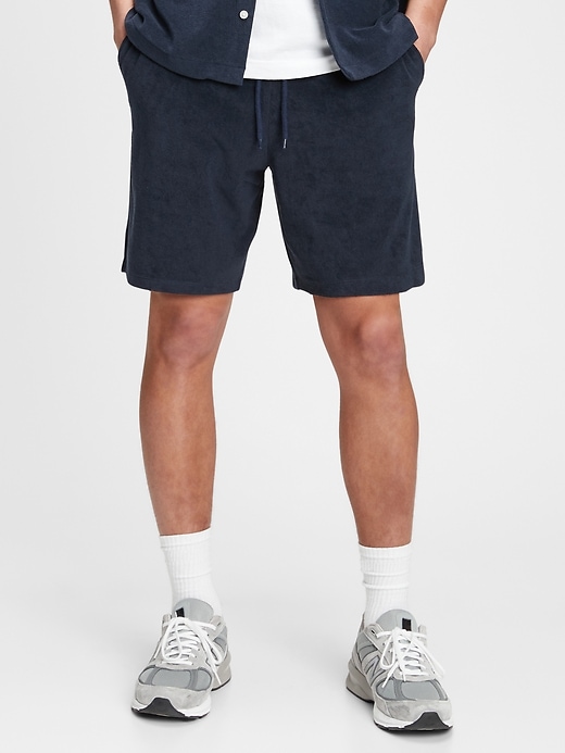 1 of 8 showing, with the color new classic navy of product Towel Terry Shorts