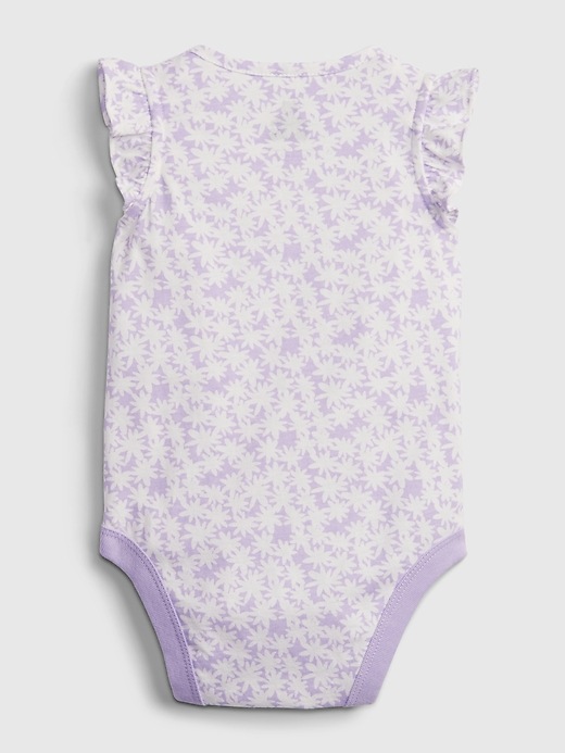 2 of 8 showing, with the color purple floral of product Baby 100% Organic Cotton Mix and Match Print Bodysuit