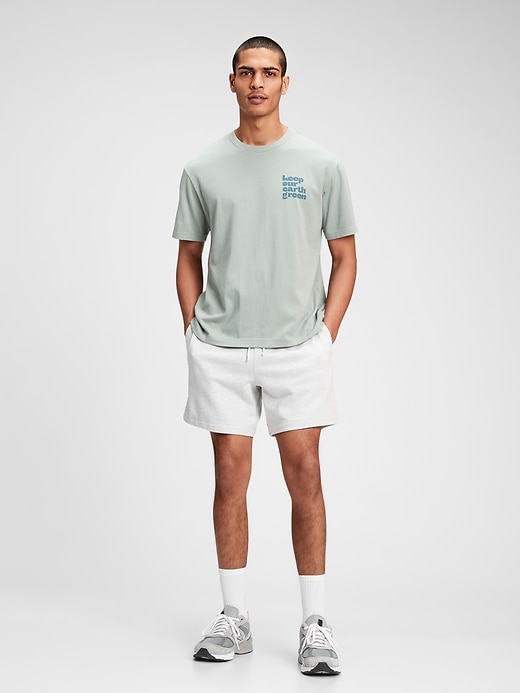 1 of 8 showing, with the color sage green of product The Gen Good Graphic T-Shirt