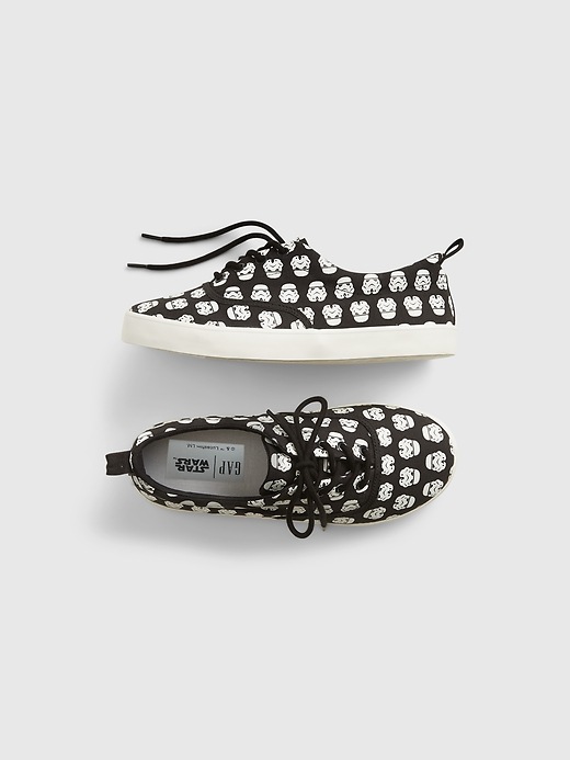 1 of 8 showing, with the color true black of product GapKids &#124 Star Wars™ Graphic Sneakers