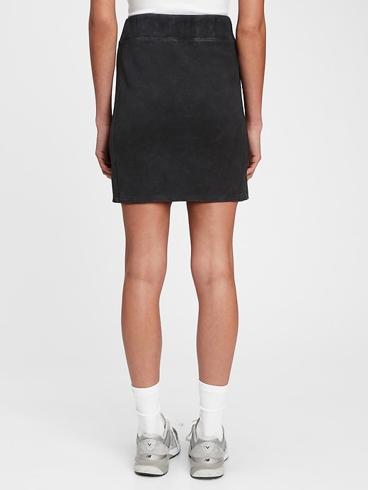 2 of 8 showing, with the color true black of product Vintage Soft Mini Skirt