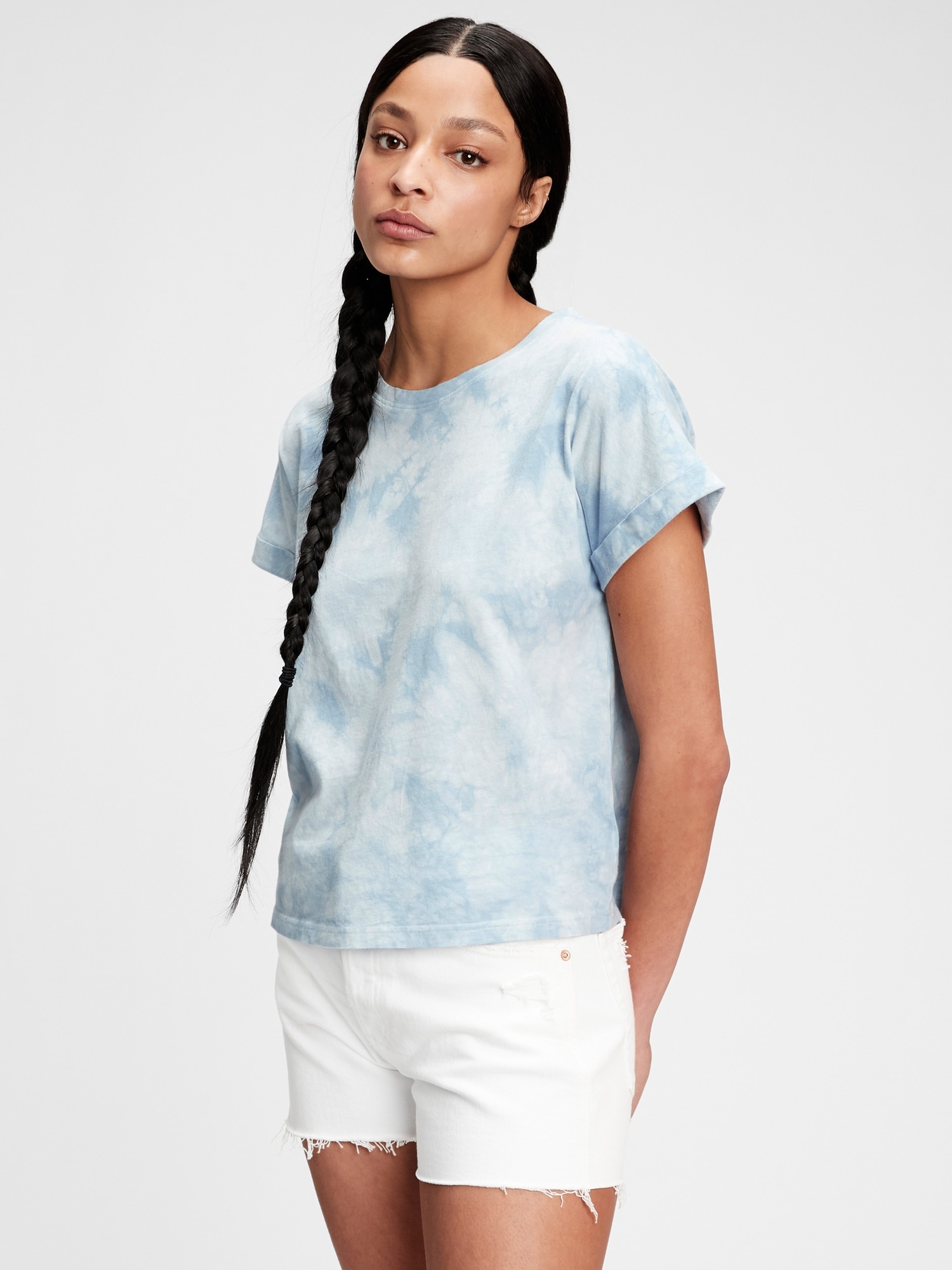 roll cuff t shirt