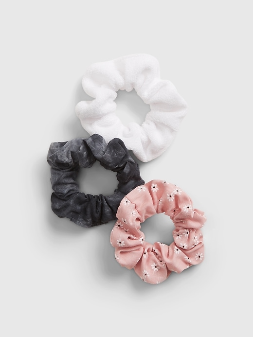 1 of 8 showing, with the color floral print of product Scrunchie (3-pack)