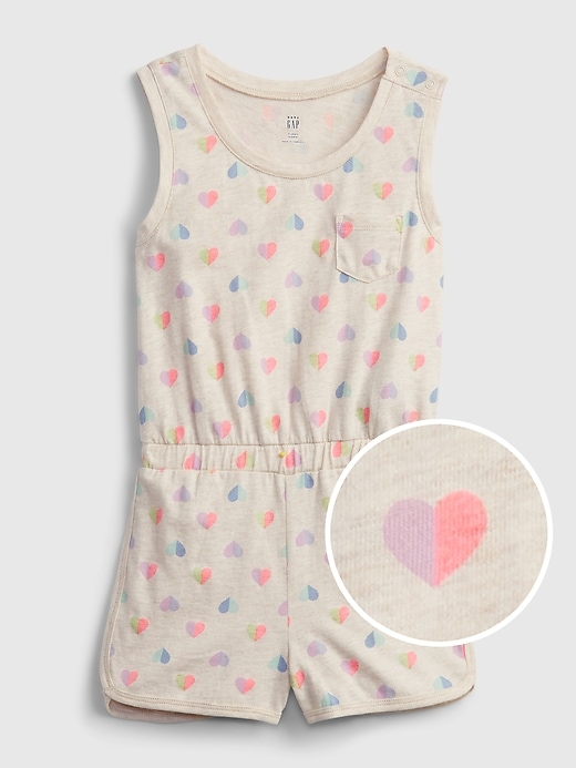 1 of 8 showing, with the color purple hearts of product Toddler Pocket Romper