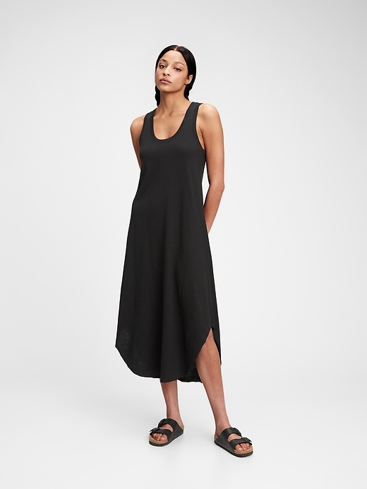 Scoopneck Sleeveless Midi Dress