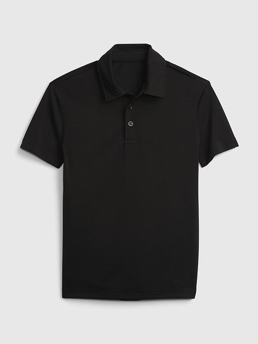 1 of 8 showing, with the color true black of product Kids Performance Pique Polo Shirt