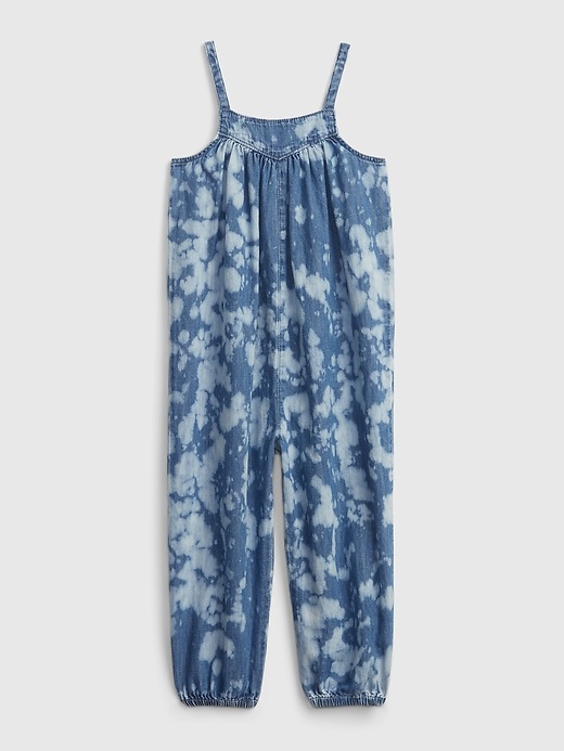 Image number 1 showing, Toddler Tie-Dye Denim Jumpsuit with Washwell &#153