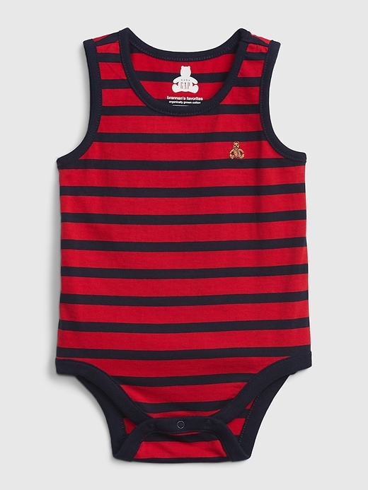 Image number 1 showing, Baby 100% Organic Cotton Mix and Match Stripe Bodysuit