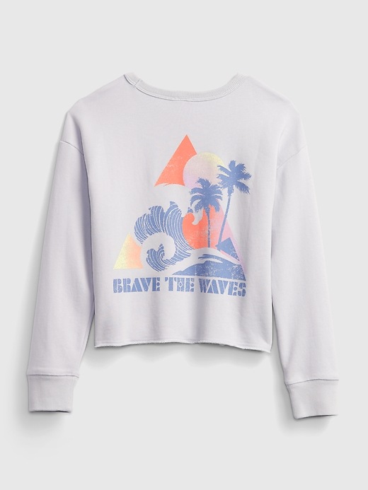 Image number 2 showing, Kids Boxy Graphic Crewneck Sweatshirt