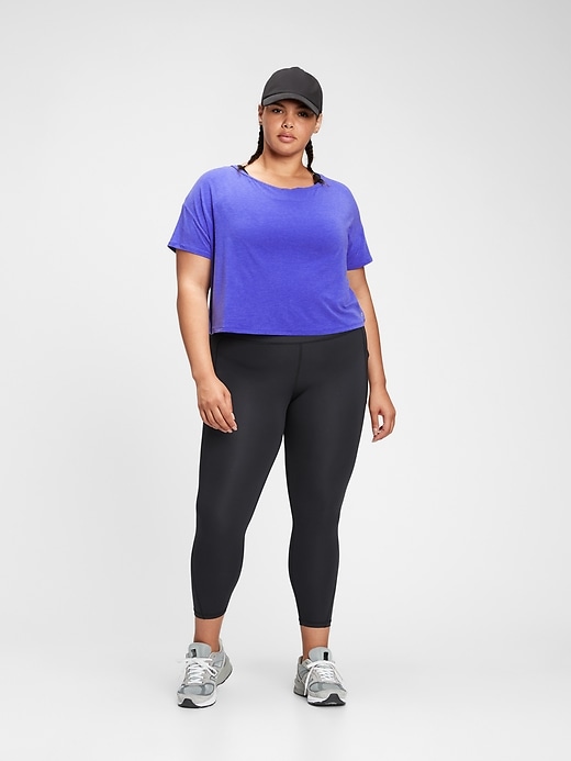 2 of 8 showing, with the color royal blue gem of product GapFit Breathe Cropped T-Shirt