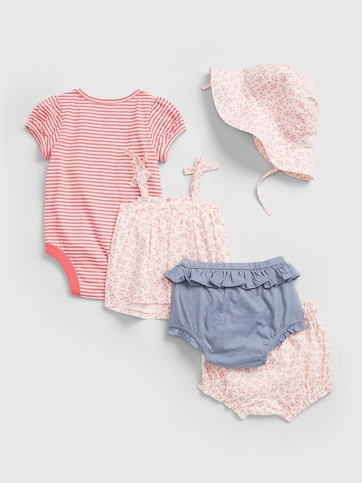 2 of 8 showing, with the color ivory frost of product Baby 5-Piece Outfit Set
