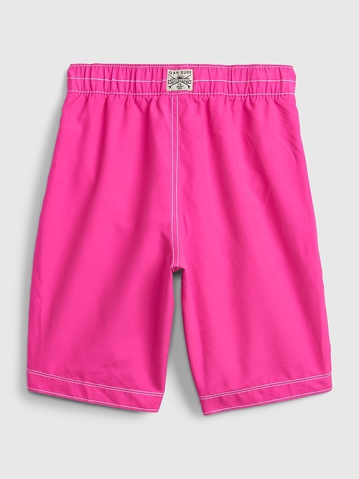 Image number 2 showing, Kids 100% Recycled Fuchsia Board Shorts