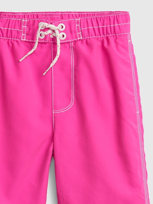 Image number 3 showing, Kids 100% Recycled Fuchsia Board Shorts