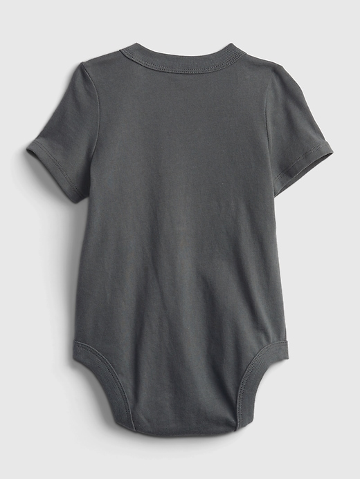 2 of 8 showing, with the color blue slate of product The Gap Collective Pride Baby 100% Organic Cotton Bodysuit