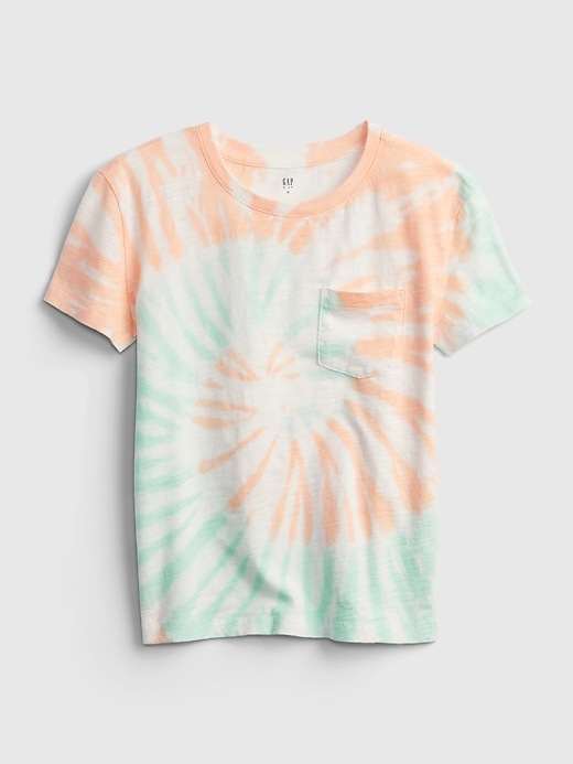 1 of 8 showing, with the color multi tie dye of product Kids Organic Cotton T-Shirt