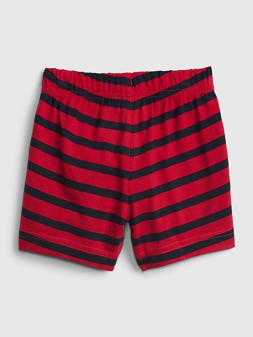Image number 2 showing, Baby 100% Organic Cotton Mix and Match Stripe Pull-On Shorts