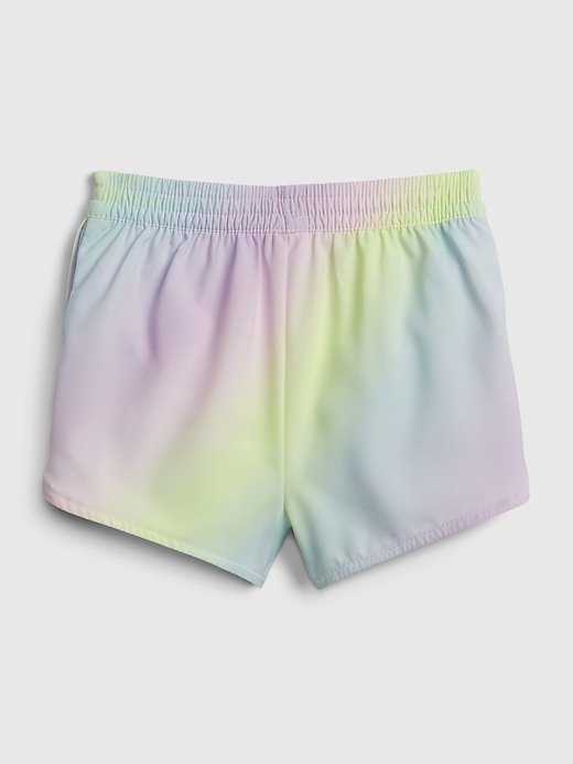 2 of 8 showing, with the color ombre gradient multi of product GapFit Toddler Recycled Pull-On Athletic Shorts