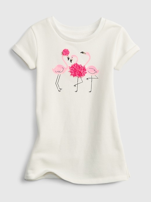 Image number 1 showing, Toddler Interactive Graphic T-Shirt Dress