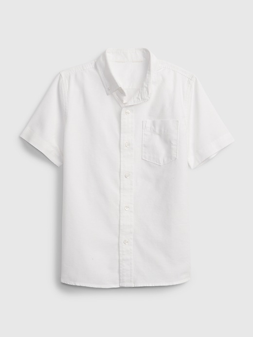1 of 8 showing, with the color white of product Kids Oxford Shirt