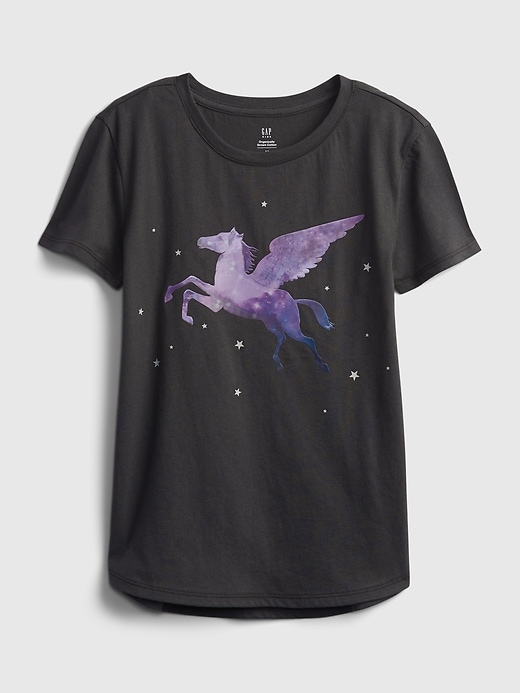 Image number 1 showing, Kids Organic Cotton Interactive Graphic T-Shirt