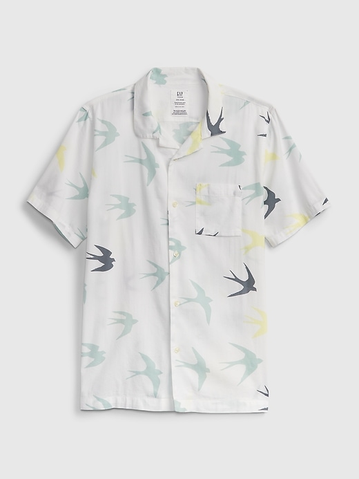 2 of 8 showing, with the color optic white of product Teen Organic Cotton Resort Shirt