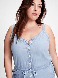 View large product image 7 of 8. V-Neck Cami Romper