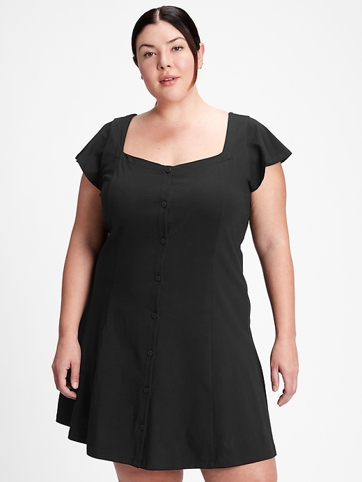 Image number 6 showing, Button-Front Flare Dress