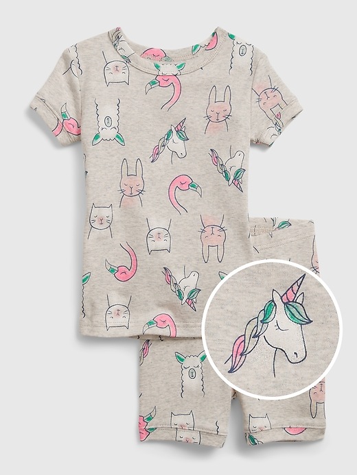 Image number 1 showing, babyGap 100% Organic Cotton Critter Graphic PJ Set