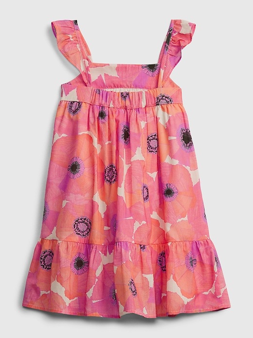 2 of 8 showing, with the color poppy print of product Toddler Flutter Dress