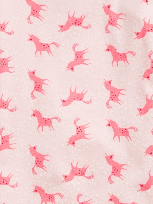 2 of 8 showing, with the color cherry blossom of product Kids 100% Organic Cotton Unicorn PJ Set