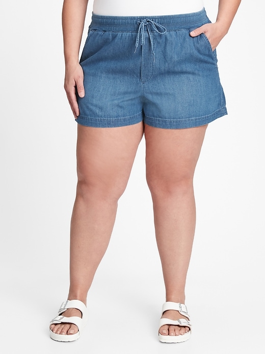 Image number 6 showing, Pull-On Denim Shorts With Washwell&#153